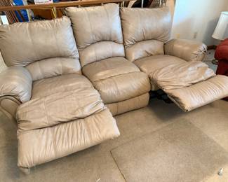 #17 Reclining leather sofa 85"L $175.00