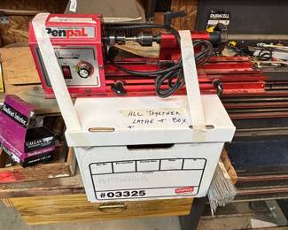 #100 Penpal lathe with accessories $75.00