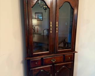 #2 Cherry corner cabinet 37x27x73 $125.00