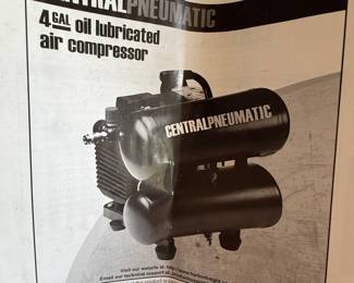 #84 central pneumatic 4 gal air compressor $125.00