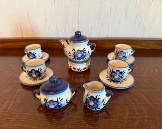 * #16 Polish Pottery CER-RAF Polish Pottery miniature tea set $45.00