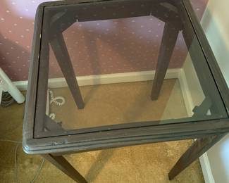 #27 Side table with glass top 18x26 $40.00