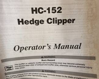 #87 ECHO Hedger Clipper HC-152 $65.00