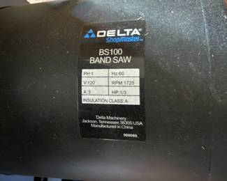 * #92 Delta Shop Master Band Saw BS100 $75.00
