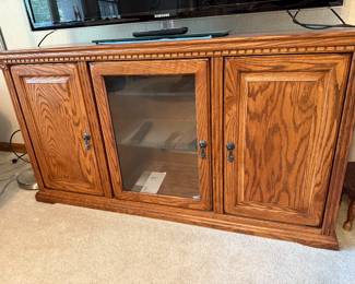 #23 Oak cabinet 55x17x29.5 $60.00