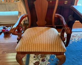 #1 Dining table with 1 leaf and 6 chairs. 70-88x42x29.5 $275.00