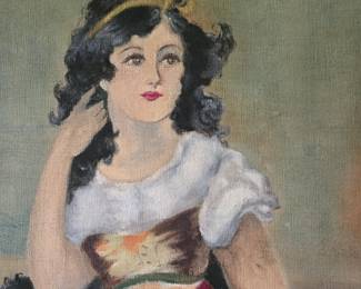 This painting is so pretty and in a beautiful frame