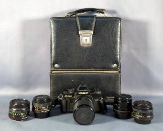 Minolta X-700 35mm Camera with Lenses and Case