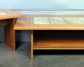 Gangso Danish Tile Top Coffee Table And End Table Set