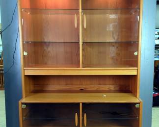 Display Cabinet With Glass Doors And Drawers