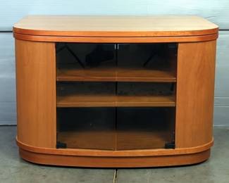 Media Center With Glass Doors