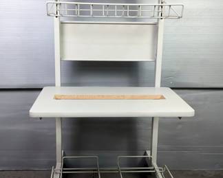 Rolling Metal Utility Cart With Shelves