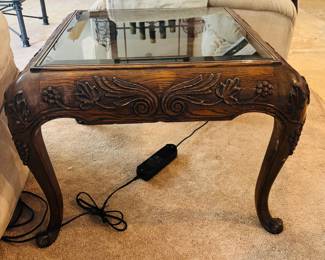 2 of 2 Carved End Tables