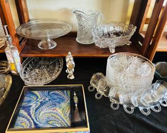 Close-up of kitchen serving items