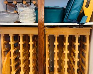Wood wine rack holder