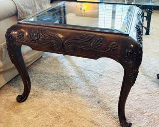 1 of 2 Carved End Tables
