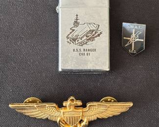 Military Zippo Lighter & Pins