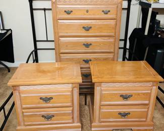 White Wash Dresser w/ Matching Nightstands