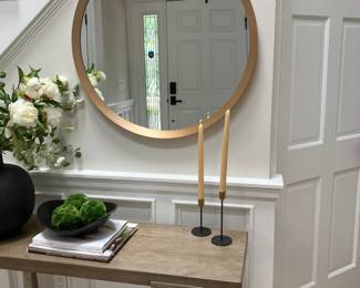 Gold round Mirror