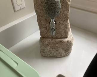 Stone wine holder