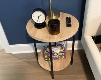 Night table and lamp