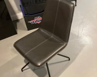 Black leather desk chair