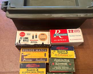 Vintage Ammunition and Ammunition Box