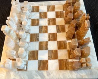 Carved Stone Chess Board 