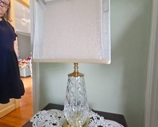 Waterford crystal lamp w/ beautiful shade