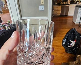 many pieces of crystal ware, old fashions, wine goblets, water etc. priced individually