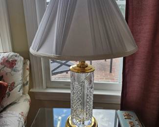 Waterford lamp. 1 of 2 in formal room.