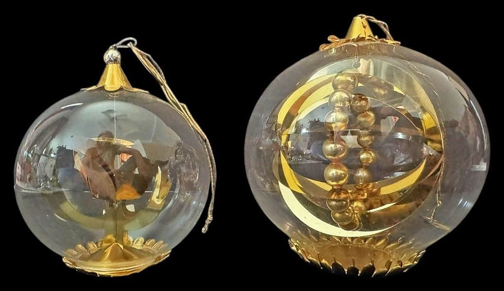2 Foil Spinner Ornaments Neiman Marcus