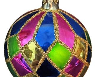 Radko Carnival Harlequin Ball Ornament