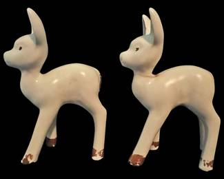 2 MCM Ceramic Reindeer