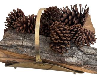 Brass Fireplace Log Holder