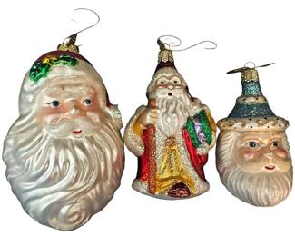 3 Vintage OWC Christmas Ornaments
