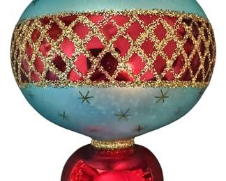 Radko Carnival Blue Red Ornament