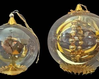 2 Foil Spinner Ornaments Neiman Marcus
