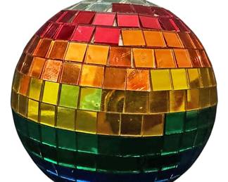 Rainbow Disco Ball Pride Ornament