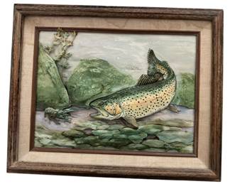3D Metal Trout Wall Hanging