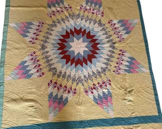 Vintage Lone Star Pattern Quilt
