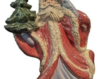Hobbyist Old World Santa Holding a Tree