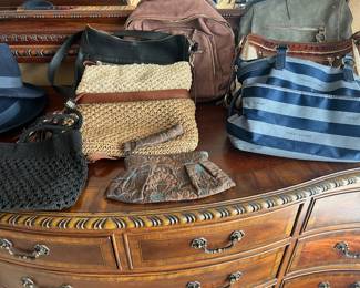 A collection of small purses