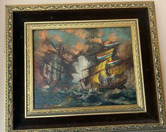 Galleons by Hermann painting