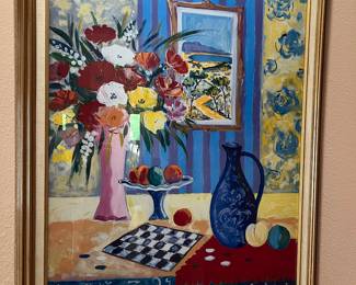 Le Vase Bleu de Madrid painting