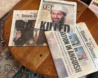 Lots of older San Diego Tribune Newspapers