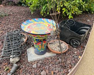 Talavera Birdbath