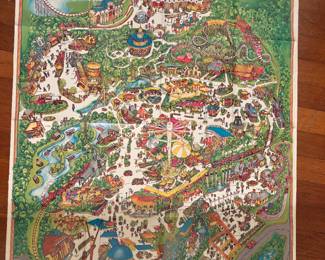 Vintage Six Flags Map