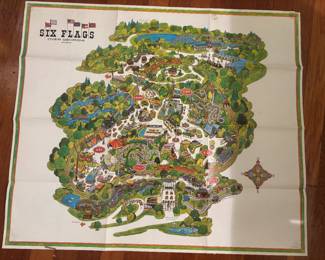 Vintage Six Flags Map