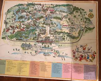 Vintage Disney Magic Kingdom Map